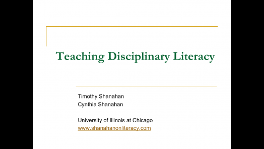 CCSSO/SCAS Presentation on Disciplinary Literacy