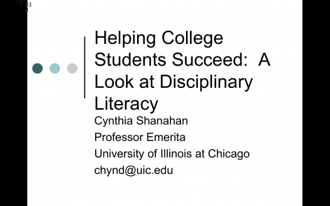 Helping College Students Succeed: A Look at Disciplinary Literacy