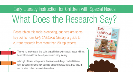 Early Literacy Instruction for Special Needs Children