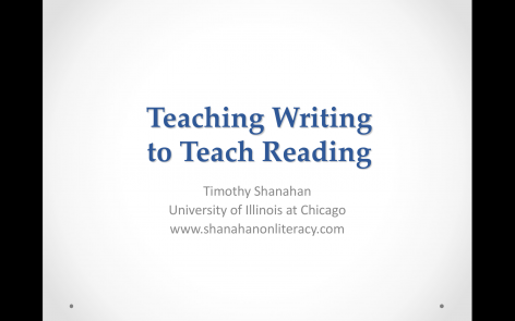 Teaching Writing to Teach Reading