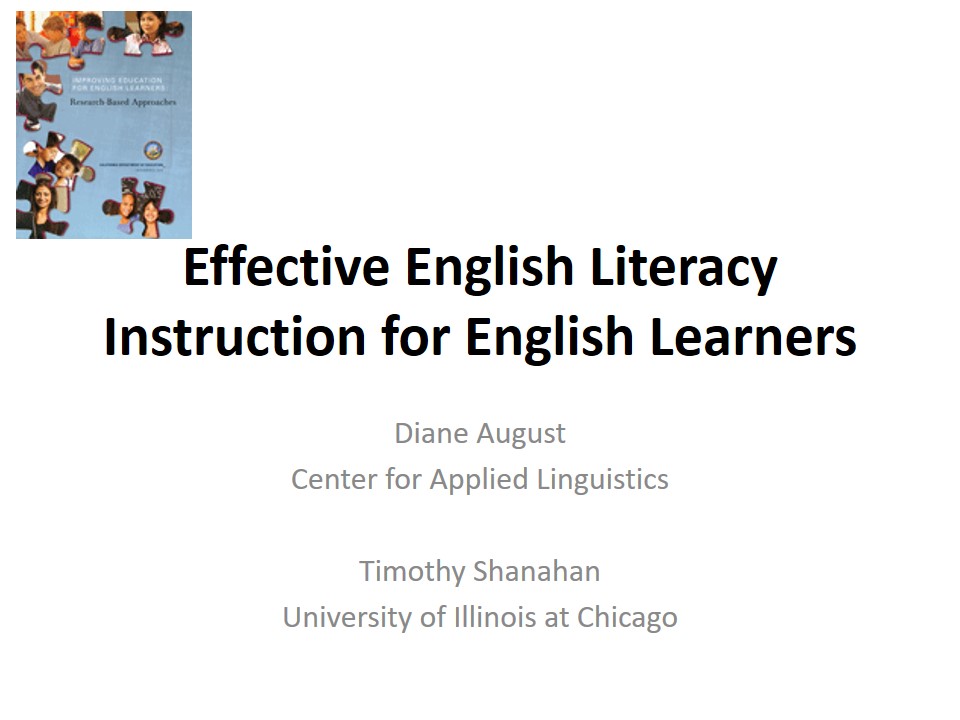Effective ELA for ELLs