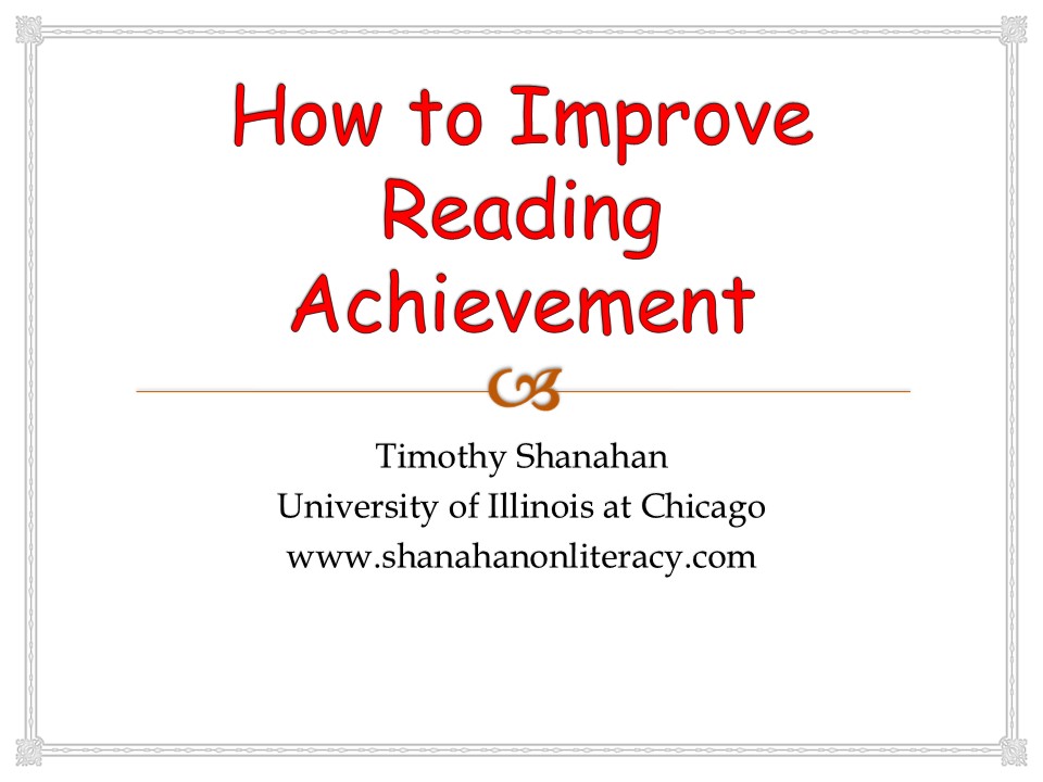How to improve reading achievement