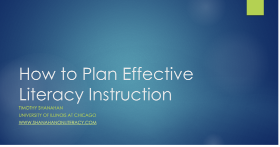 How to Plan Literacy Instruction