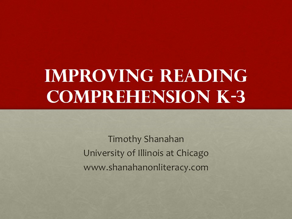 K-3 Reading Comprehension 