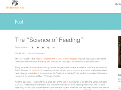 Education Trust: Science of Reading