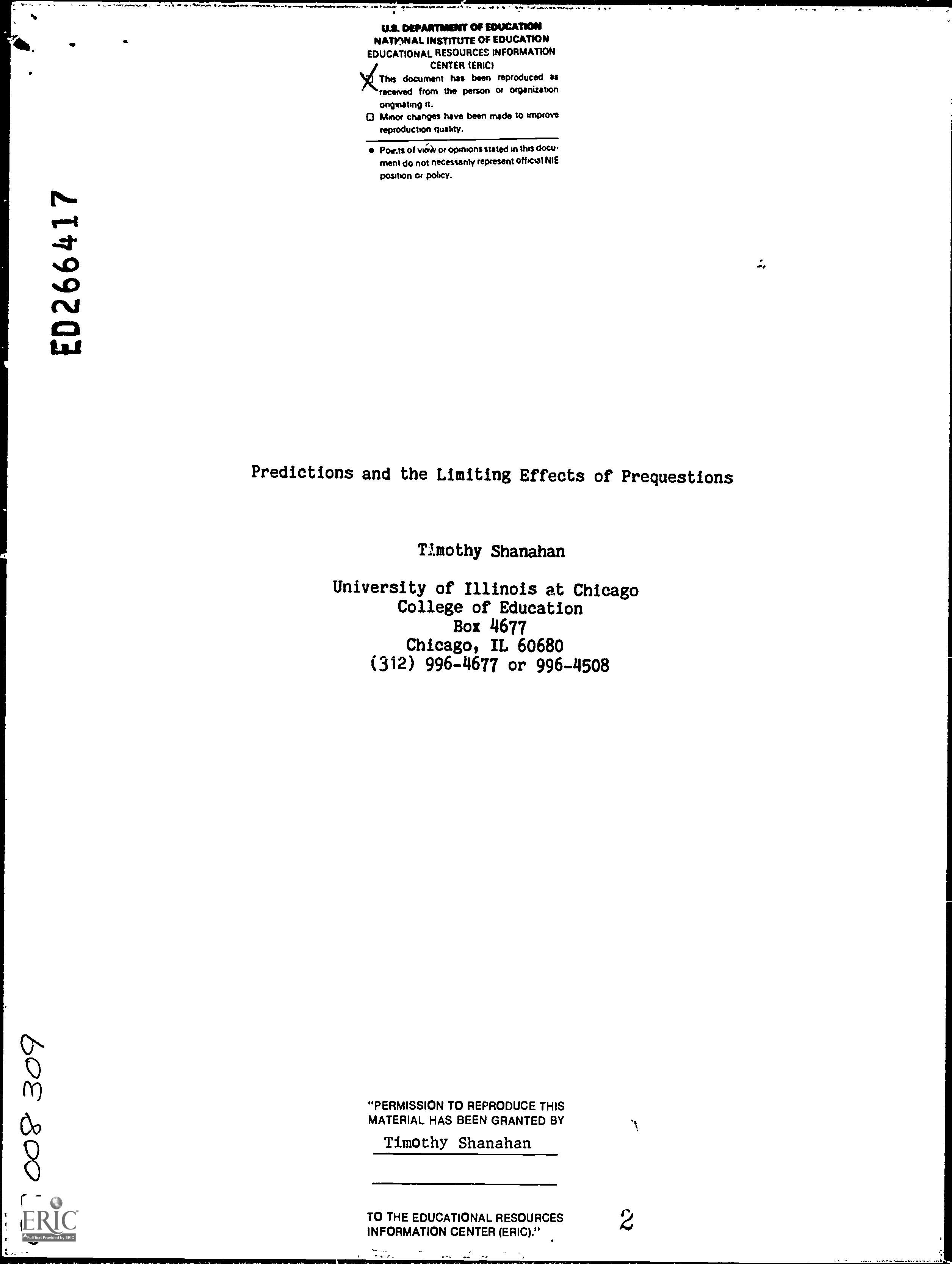 Predictions and Limiting Effects of Prequestions