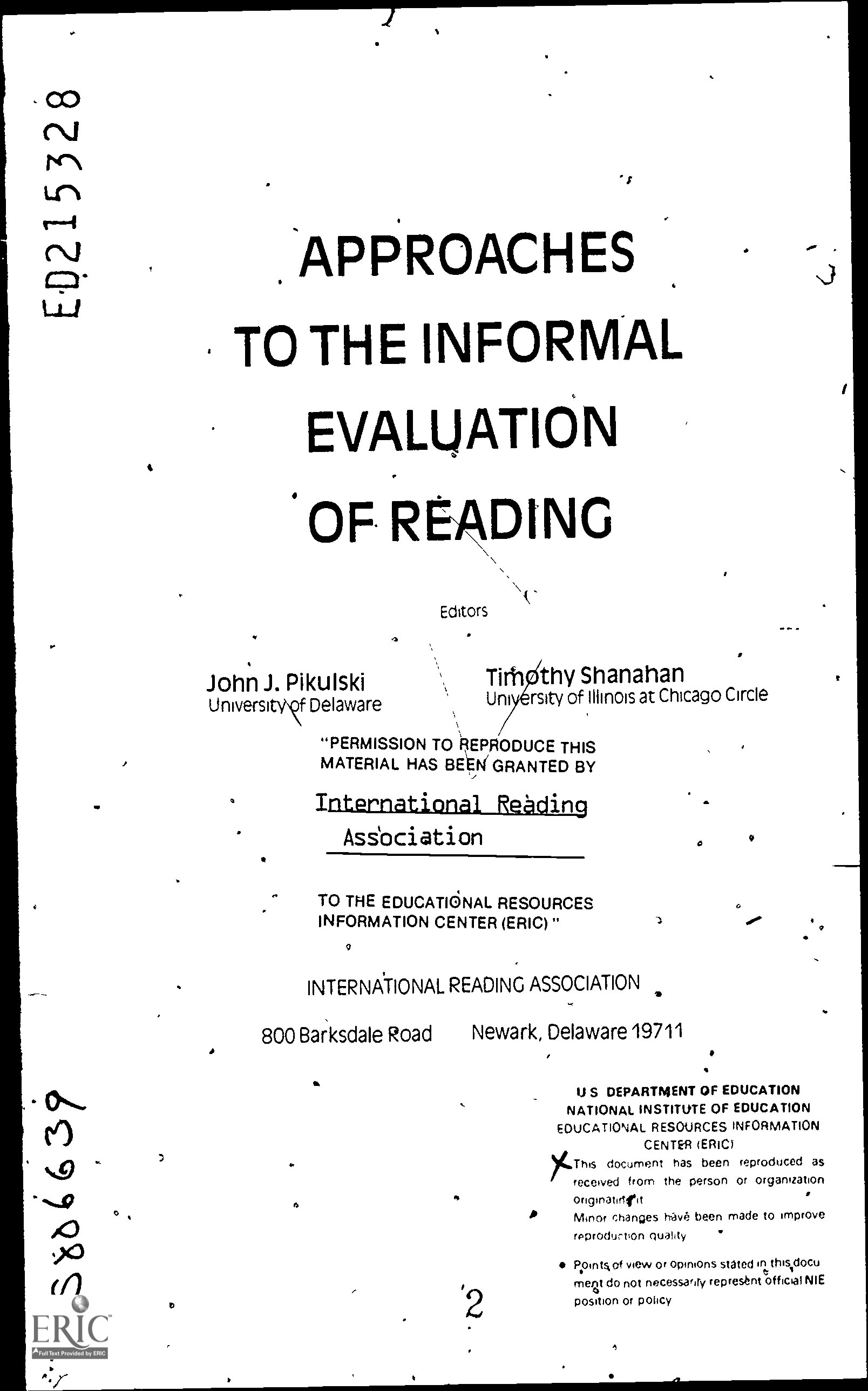 Approaches to the Informal Evaluation of Reading
