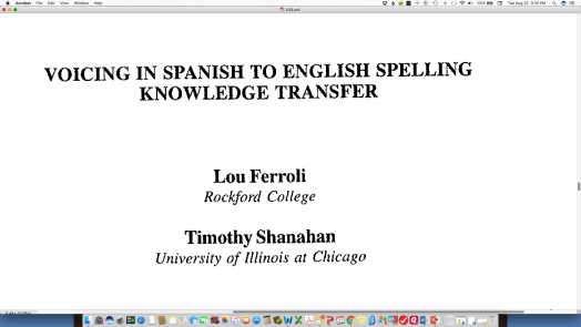 Voicing in Spanish and English Knowledge Transfer